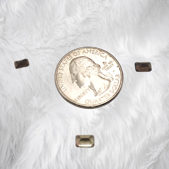Smokey Quartz Gemstones. Emerald Cut (3 pieces). - Picture 8 of 8